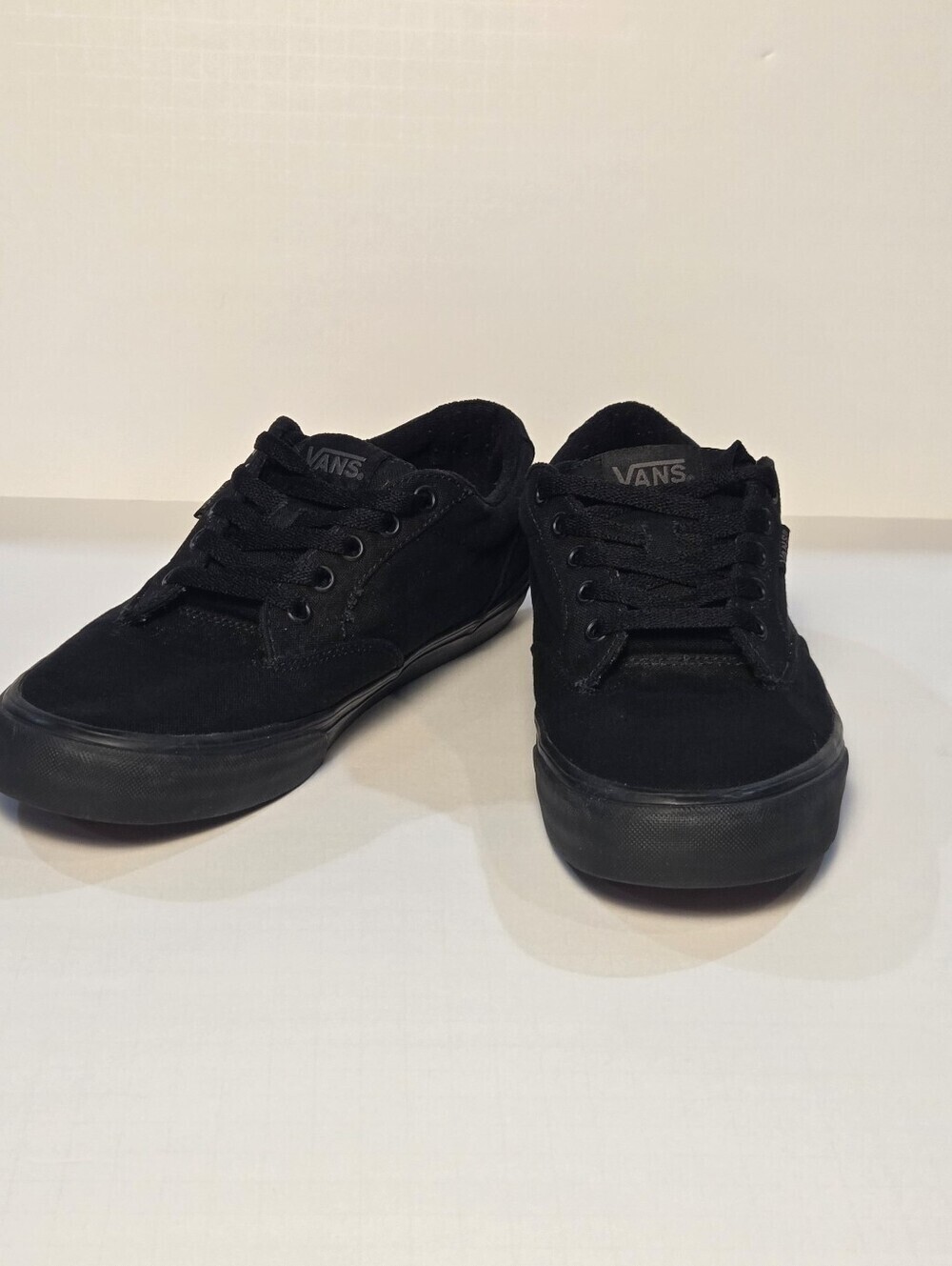 Vans Atwood Low Top Sneakers Streetwear Skate Canvas Minimalist Black Size 10